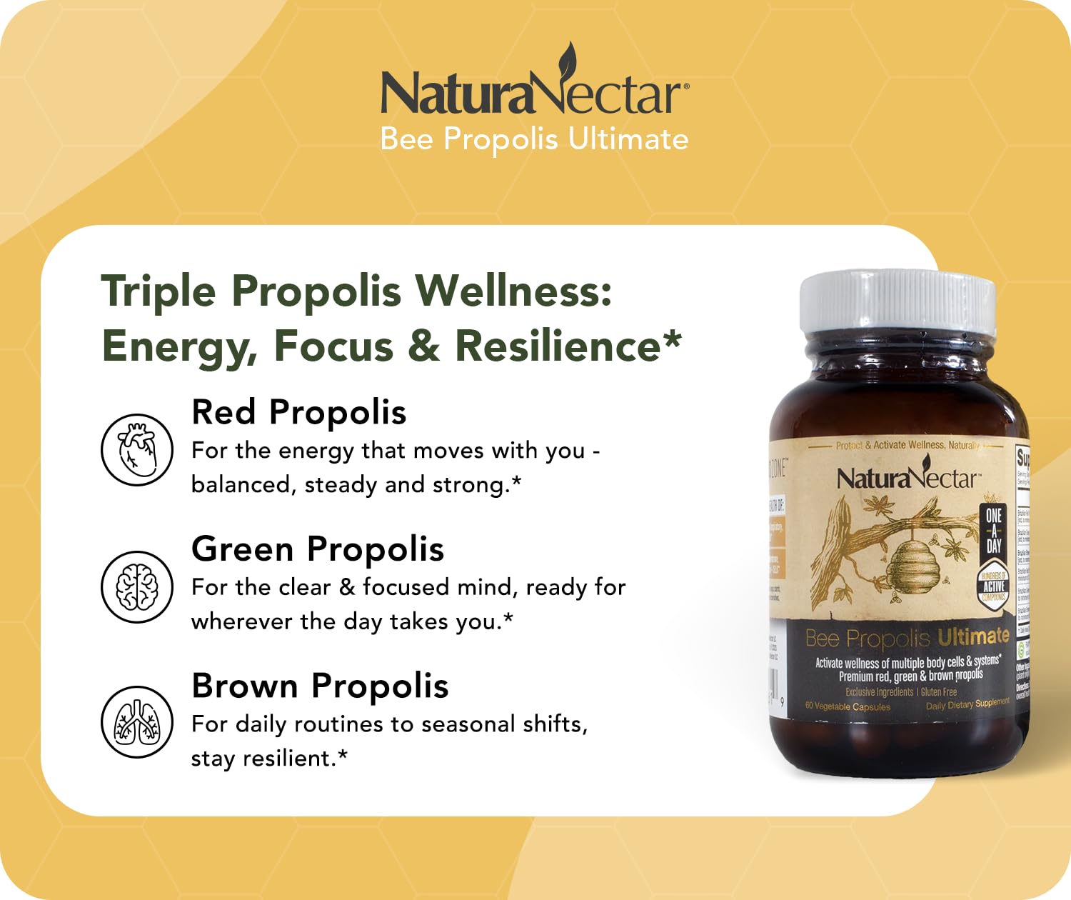 NaturaNectar Formule bien-être : capsules sans gluten pour routine quotidienne