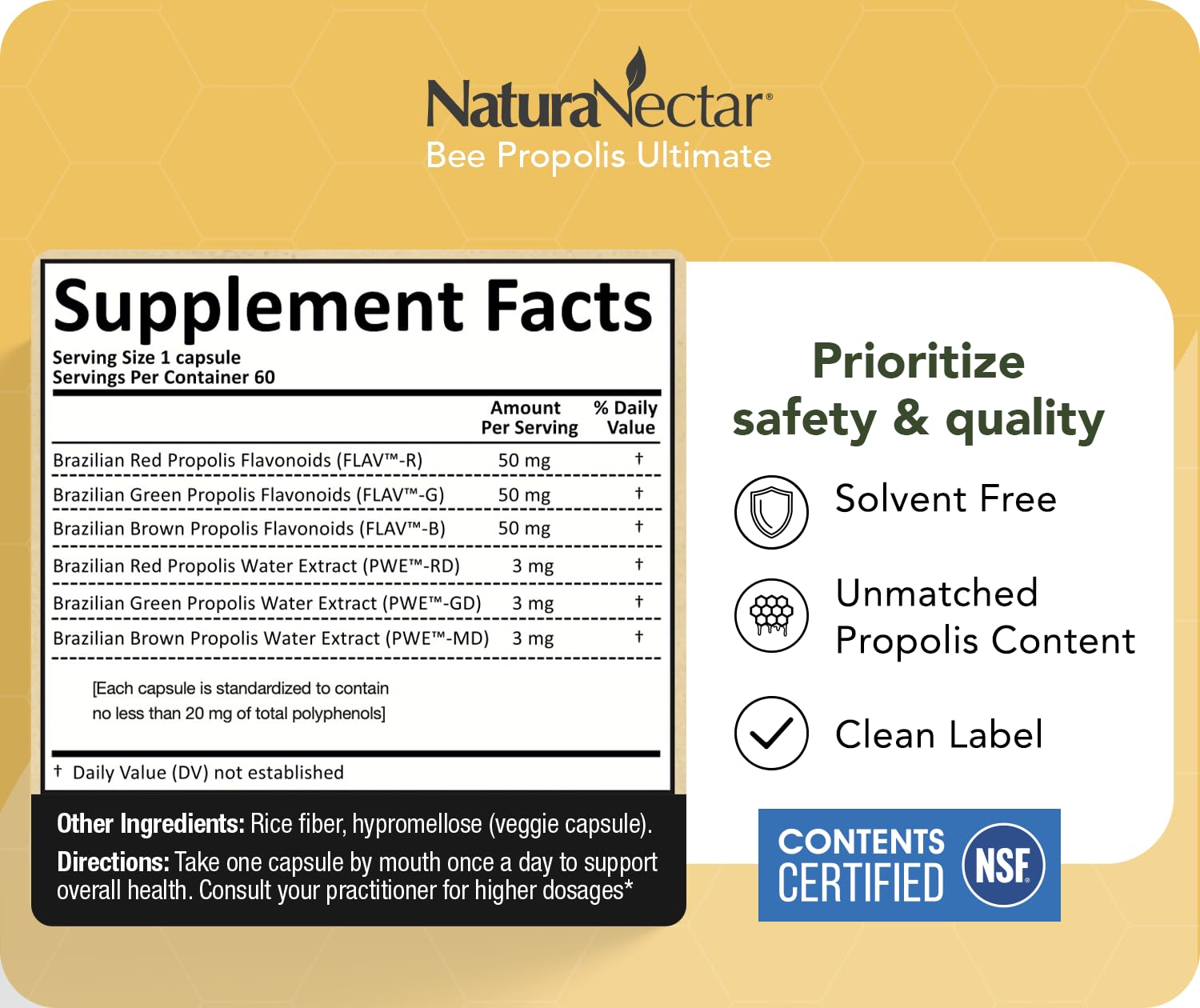 NaturaNectar NSF certifié : étiquette fiable et contrôle de qualité