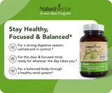 NaturaNectar Propolis verte capsules — tableau des ingrédients mettant en avant ARTEPILLIN-C et flavonoïdes.