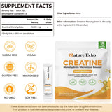 Nature Echo Creatine Mono, utilisation en voyage grâce à des sachets individuels.
