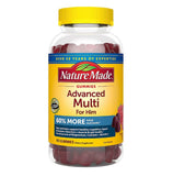 Nature Made Advanced Multi Gummies pour homme, flacon visible, soutien pratique au quotidien.