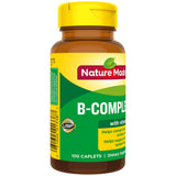 Nature Made B-Complex – caplet près d'un verre, facile à intégrer dans le quotidien.