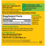 Nature Made B12 1000mcg emballage pratique, dosage clair et prêt à l'emploi.