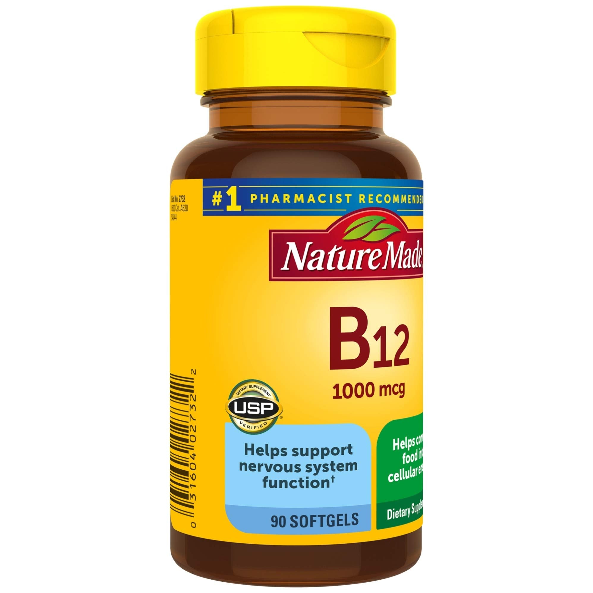 Nature Made B12 1000mcg sans conservateurs, choix sans additifs.
