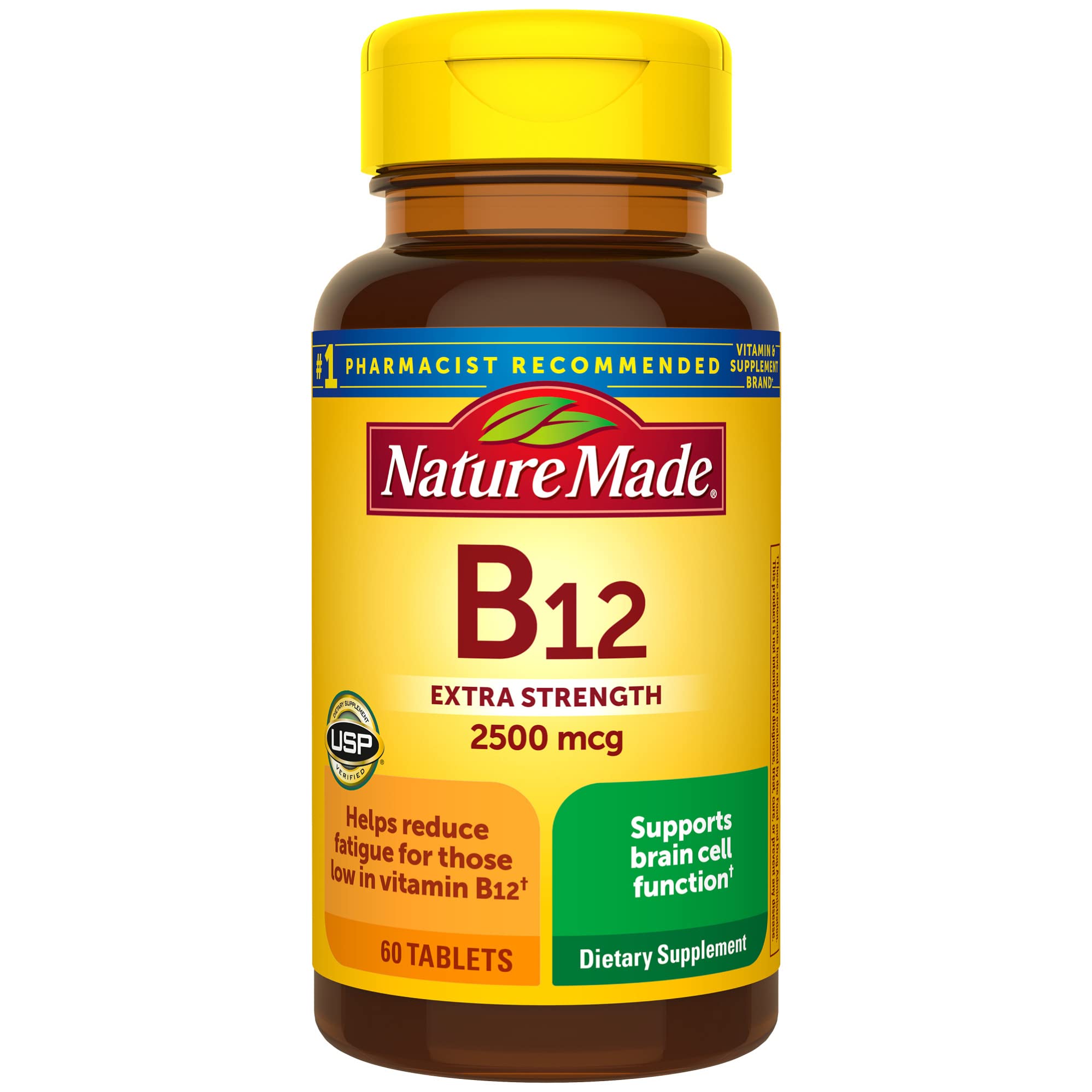 Nature Made B12 2500 mcg – bouteille de 60 tablettes pour énergie durable