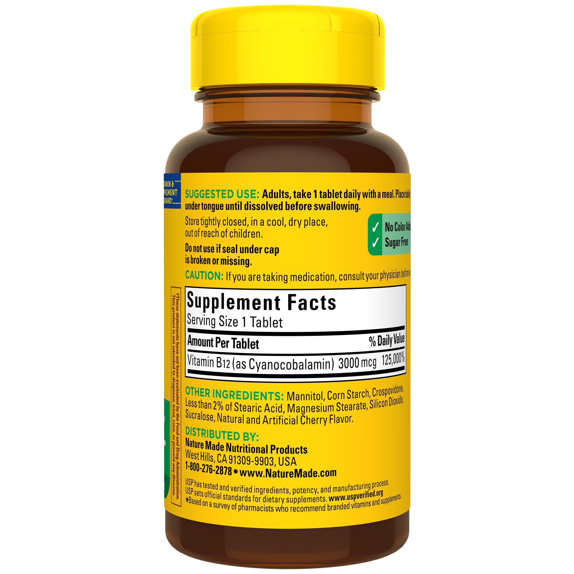 Qualité USP et B12 3000 mcg pour le bien-être quotidien