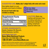 Nature Made Biotine 1000 mcg, ingrédients sans gluten et sans colorants artificiels