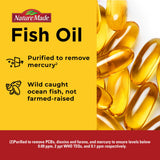 Nature Made Burp Less Poisson Omega-3, dosage recommandé pour deux gélules par jour.