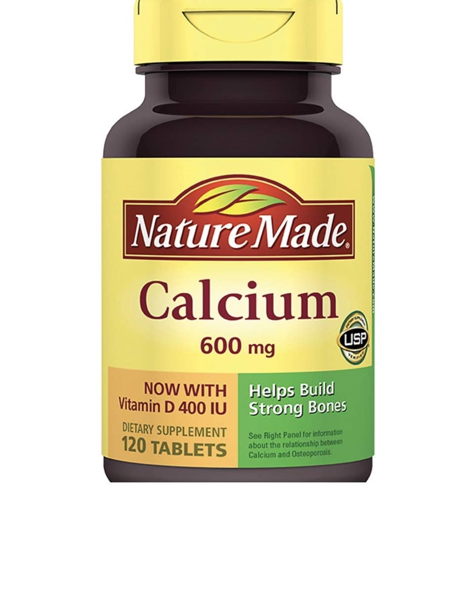 Nature Made Calcium 600 mg avec vitamine D, bouteille pratique pour l'apport quotidien et l'absorption.