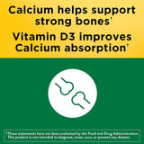 Nature Made Calcium 600 mg avec D3, sans colorant ni arôme artificiel