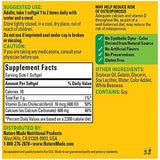 Nature Made Calcium 600 mg avec vitamine D, étiquette lisible favorisant l'absorption du calcium.