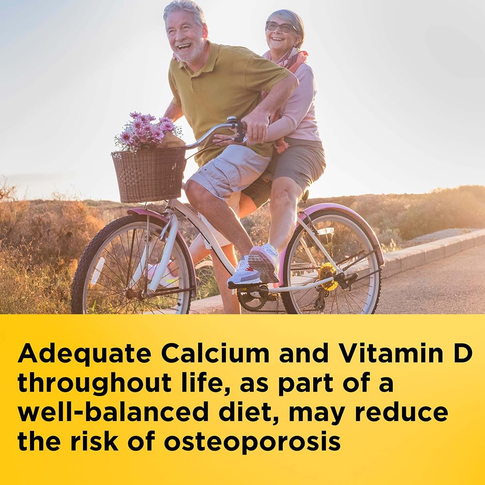 Nature Made Calcium 600 mg avec vitamine D, sans gluten pour certains régimes.