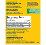 Nature Made Calcium 750 mg D3 et K emballage — guide de dosage pratique