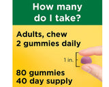 Emballage pratique pour usage quotidien des gommes Nature Made.