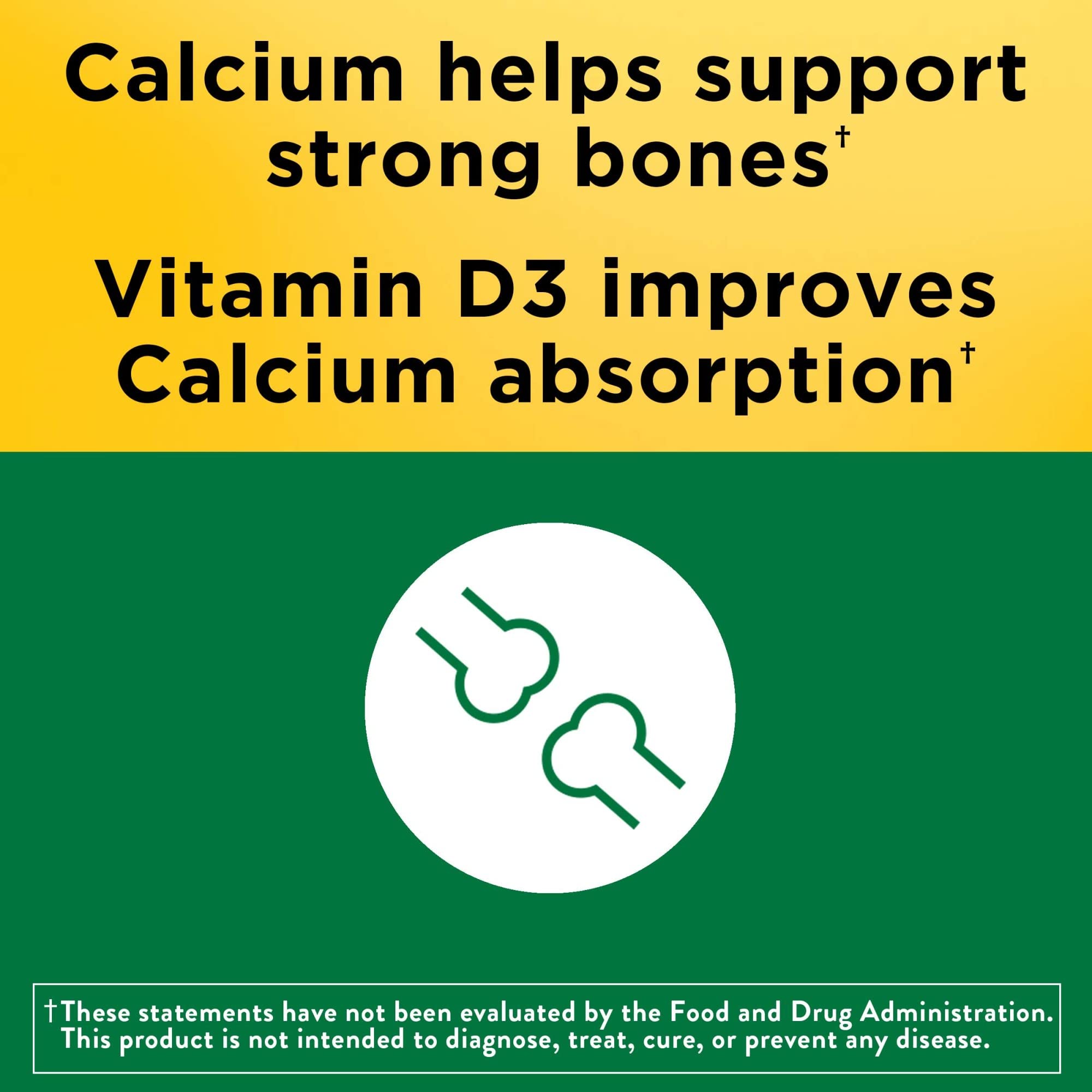 Gommes calcium Nature Made – soutien des os possible grâce au calcium et D3.