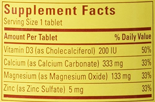 Nature Made Calcium Magnesium Zinc Comprimes: comprimés faciles à avaler pour un apport quotidien.