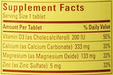 Nature Made Calcium Magnesium Zinc Comprimes: comprimés faciles à avaler pour un apport quotidien.