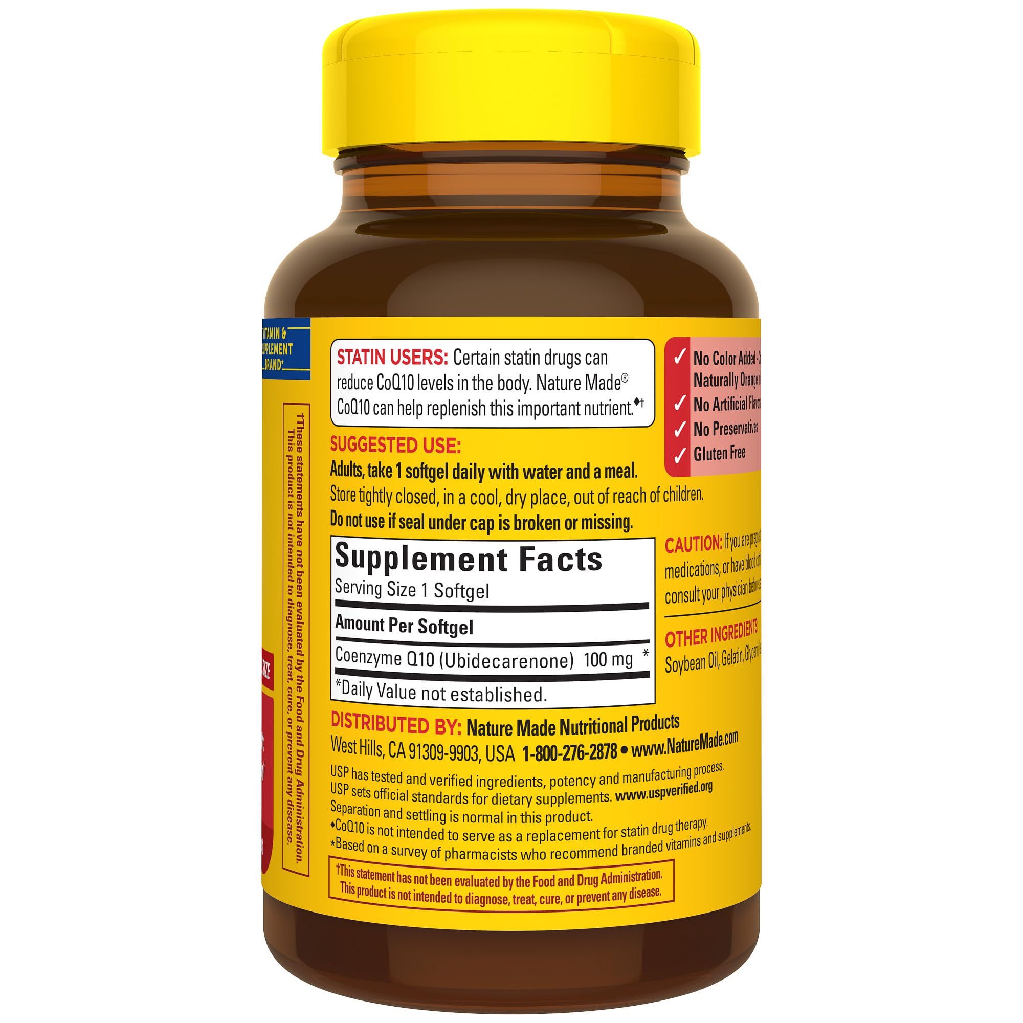 Nature Made CoQ10 100 mg — visuel d'âge et bien-être sain