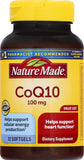 Nature Made CoQ10 100 mg, capsule molle, soutien potentiel du cœur et énergie cellulaire.