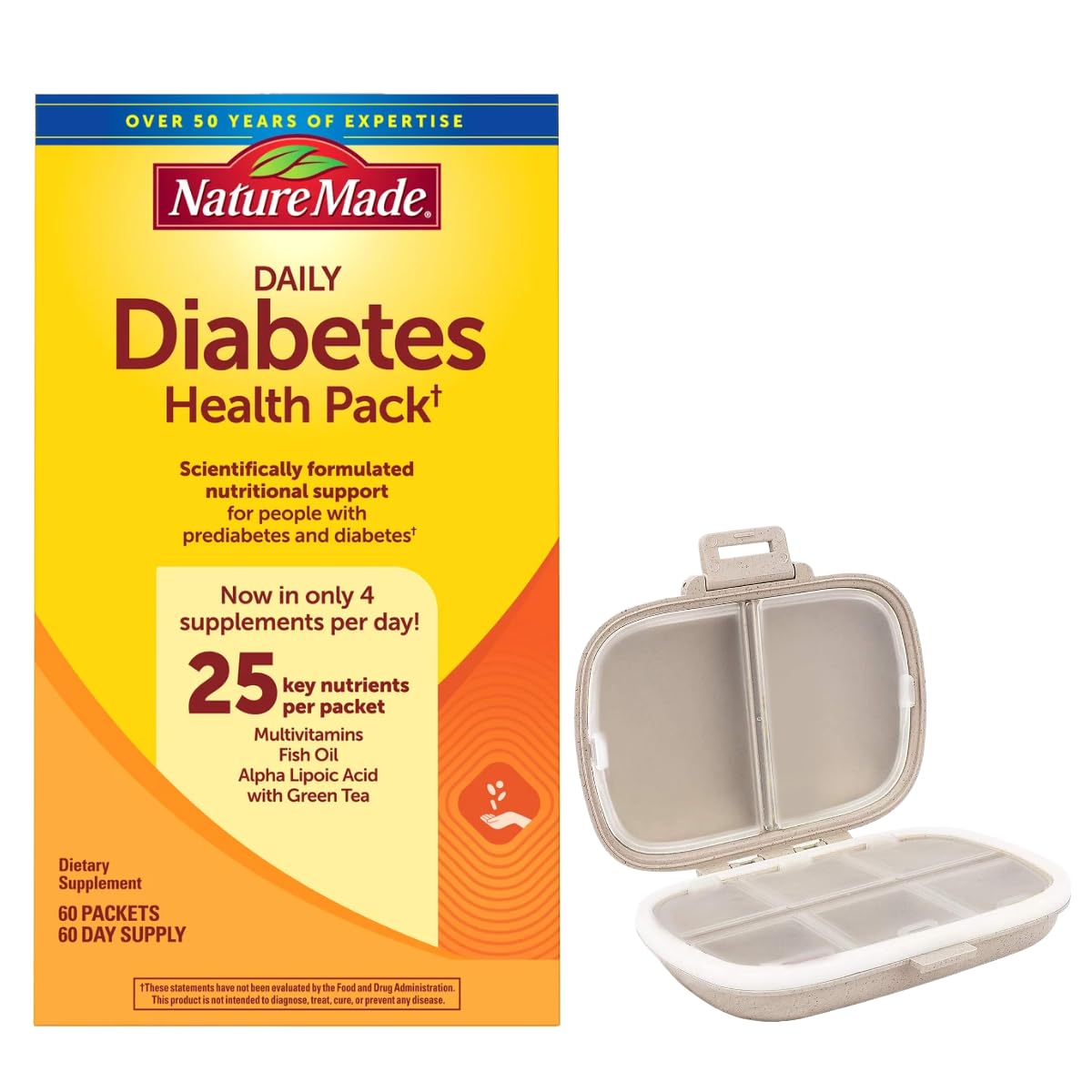 Nature Made Diabetes Health Pack : boîte pratique pour un soutien nutritionnel quotidien