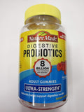 Nature Made Probiotiques Digestives Ultra-Fort framboise-cerise gommes, soutien potentiel à la digestion