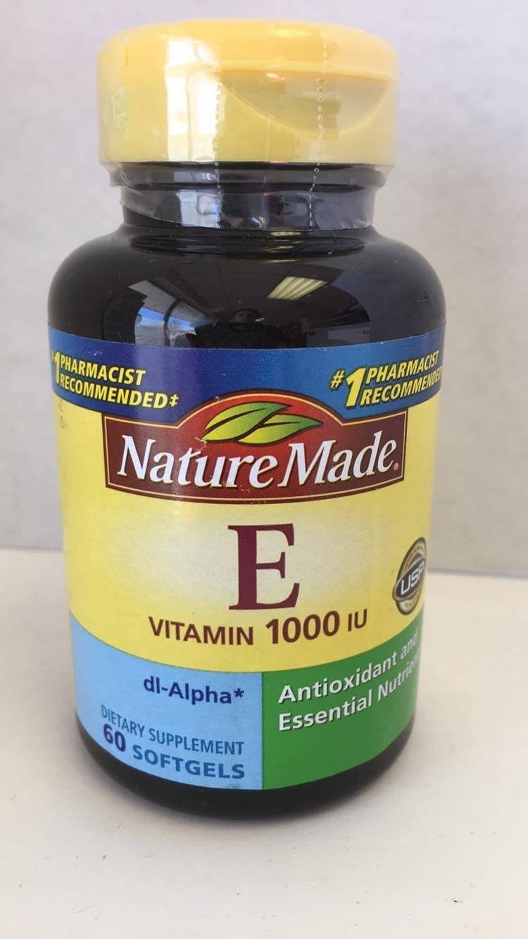 Nature Made dl-Alpha Vitamine E 1000 UI, gélules molles faciles à avaler pour la routine quotidienne