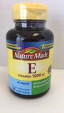 Nature Made dl-Alpha Vitamine E 1000 UI, gélules molles faciles à avaler pour la routine quotidienne