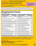 Étiquette Nature Made Femmes Multivitamines montrant 23 nutriments essentiels.