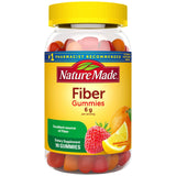 Nature Made Fiber 6 g Gummies, bouteille de 90 gommes, soutien digestif pratique au quotidien.