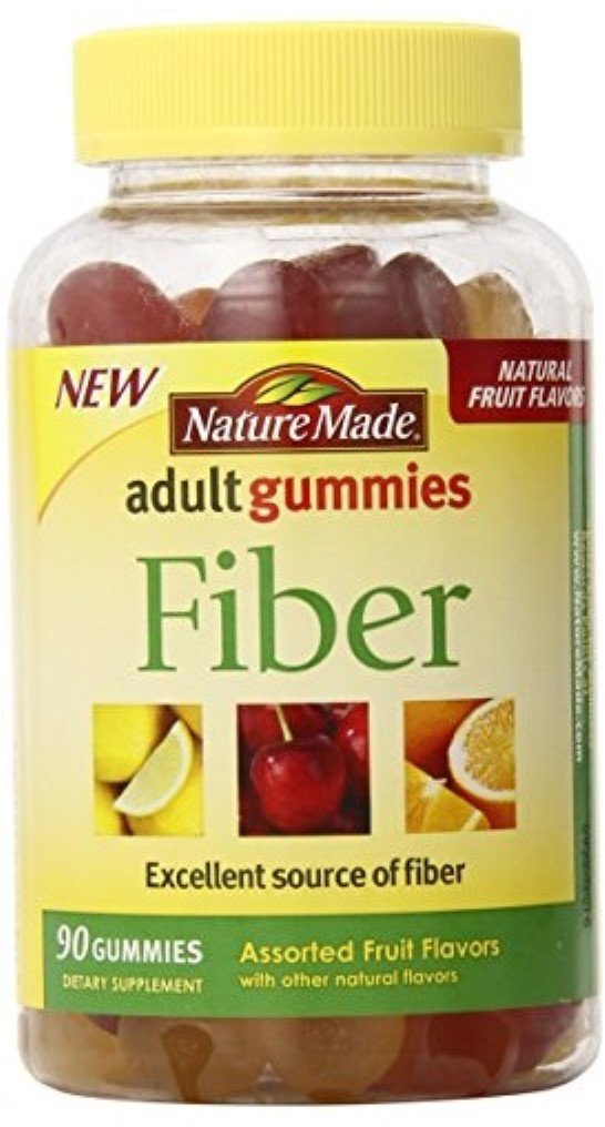 Nature Made Gommes Fibres pour adultes, assorties fruits, faciles à consommer au quotidien.