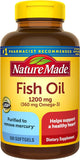 Nature Made huile de poisson 1200 mg, bouteille visible, soutien potentiel à la santé cardiaque.