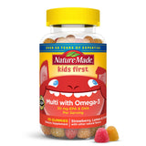 Nature Made Kids First Multivitamin Omega-3, bouteille prête au quotidien pour le soutien nutritionnel.