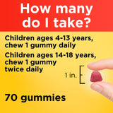 Gomme orange Nature Made Kids First Omega-3, plaisir fruité pour les enfants.