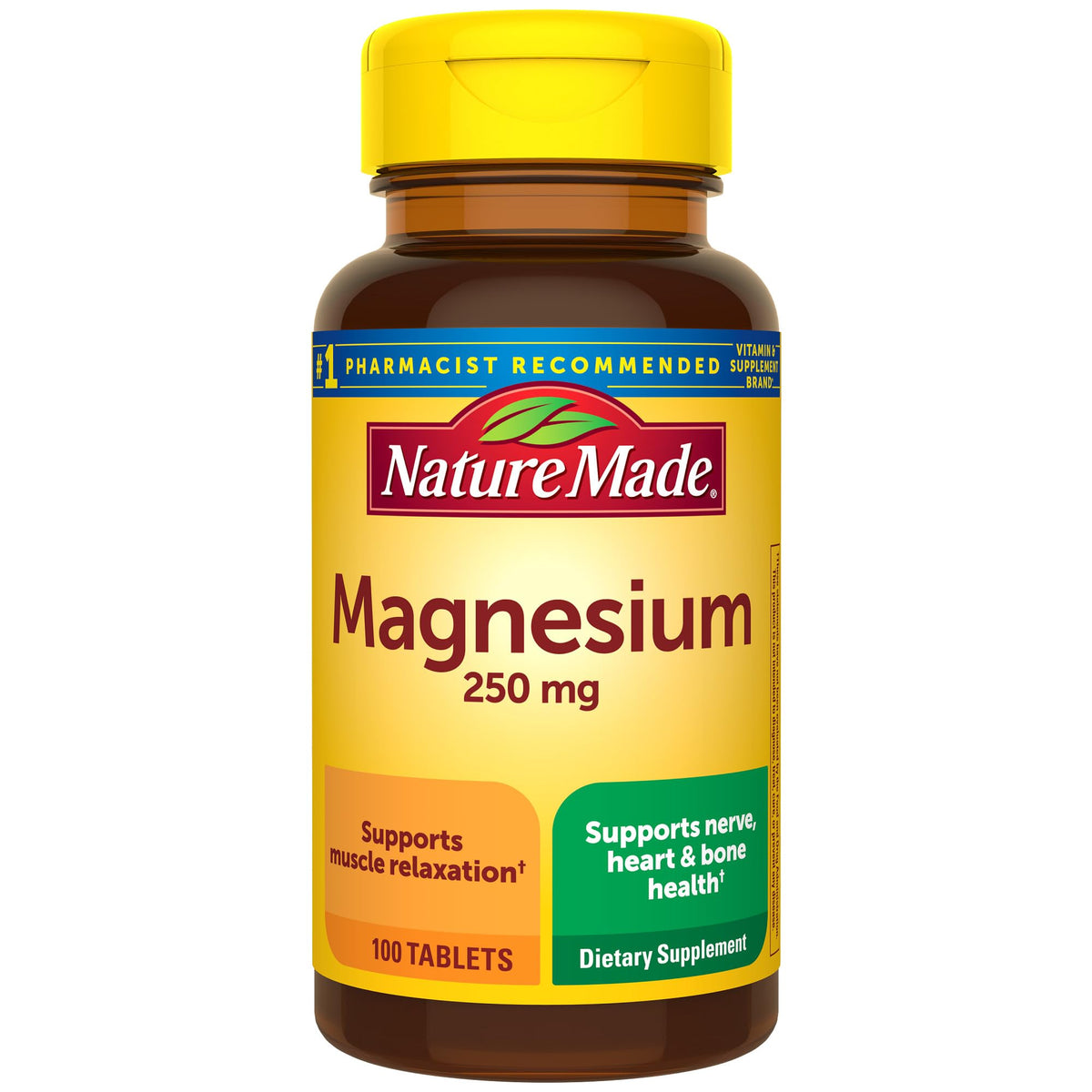 Nature Made Magnésium oxyde, bouteille: soutien musculaire et nerveux.