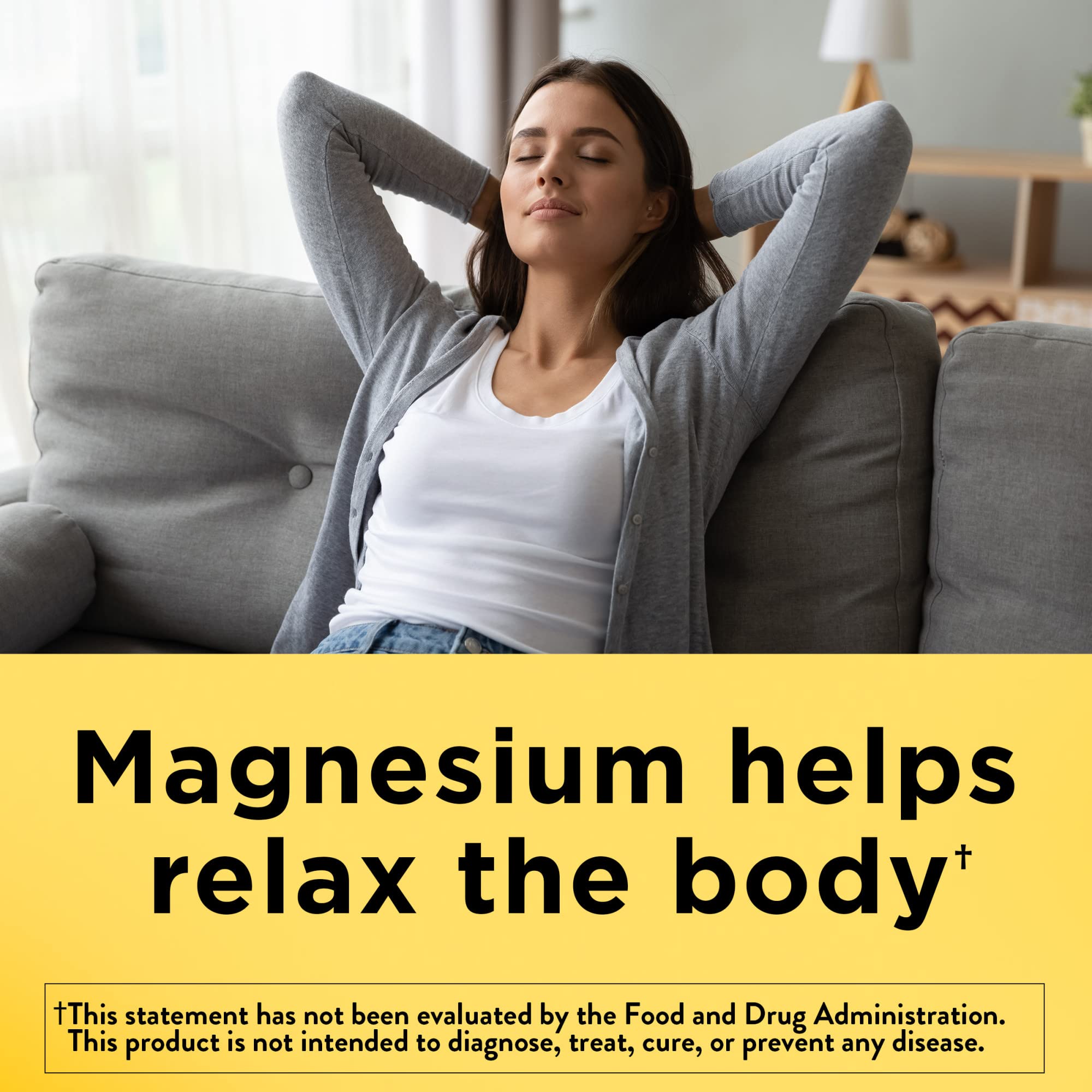 Nature Made Magnésium 250 mg — gelules favorisant la relaxation musculaire après l'effort.