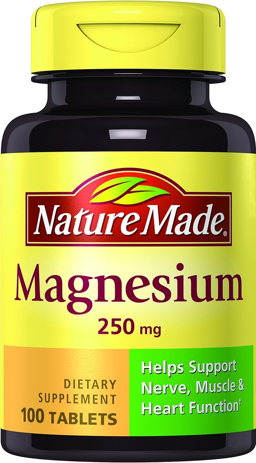 Nature Made Magnésium 250 mg, tablettes: soutien des muscles et du système nerveux.