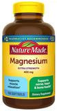 Nature Made Magnésium 400 mg, capsules liquides, bouteille: soutien potentiel nerfs et muscles.