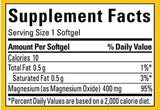 Nature Made Magnésium 400 mg, etiquette claire: énergie et os soutenus.