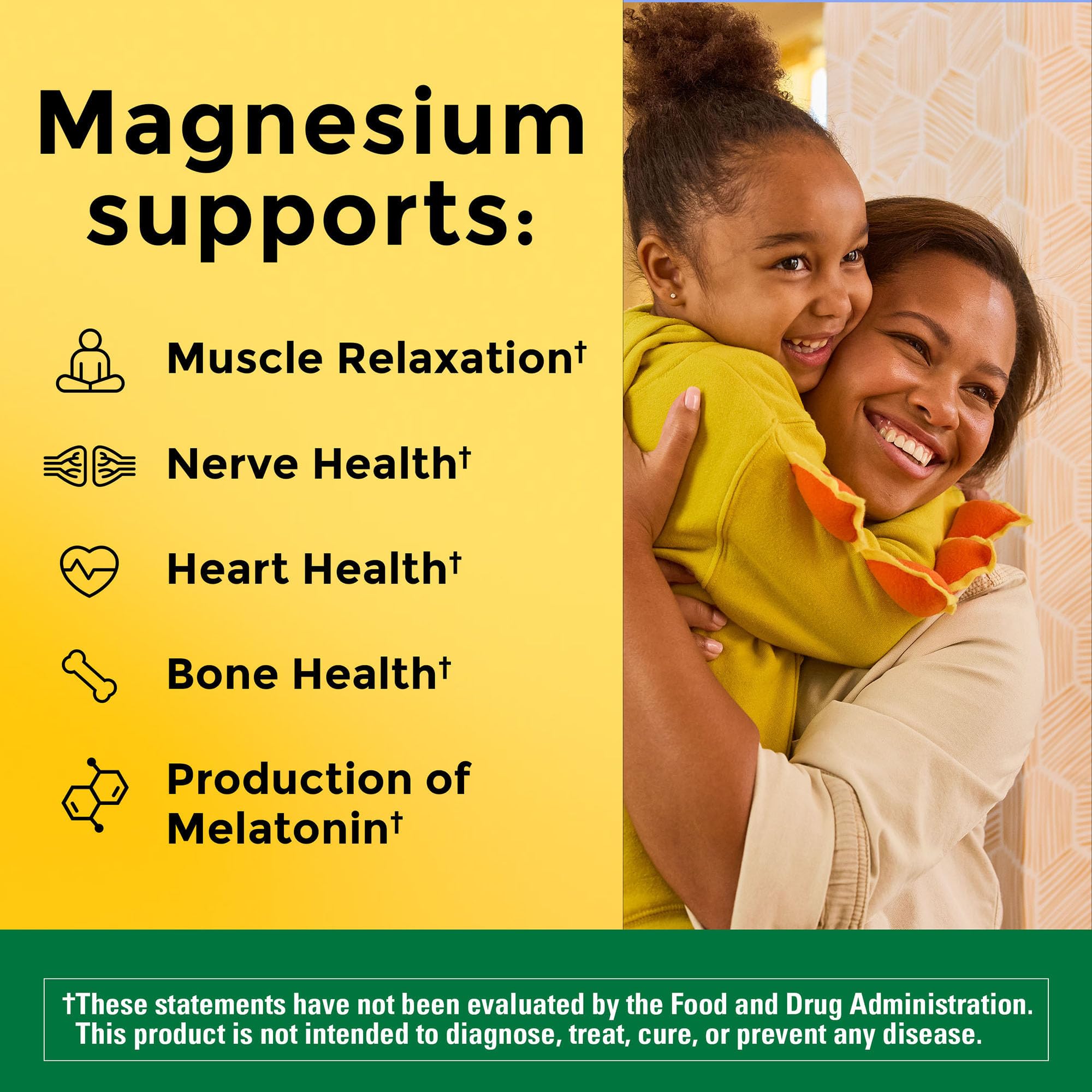 Nature Made Magnesium L-Threonate - étiquette claire facilitant le choix du complément.