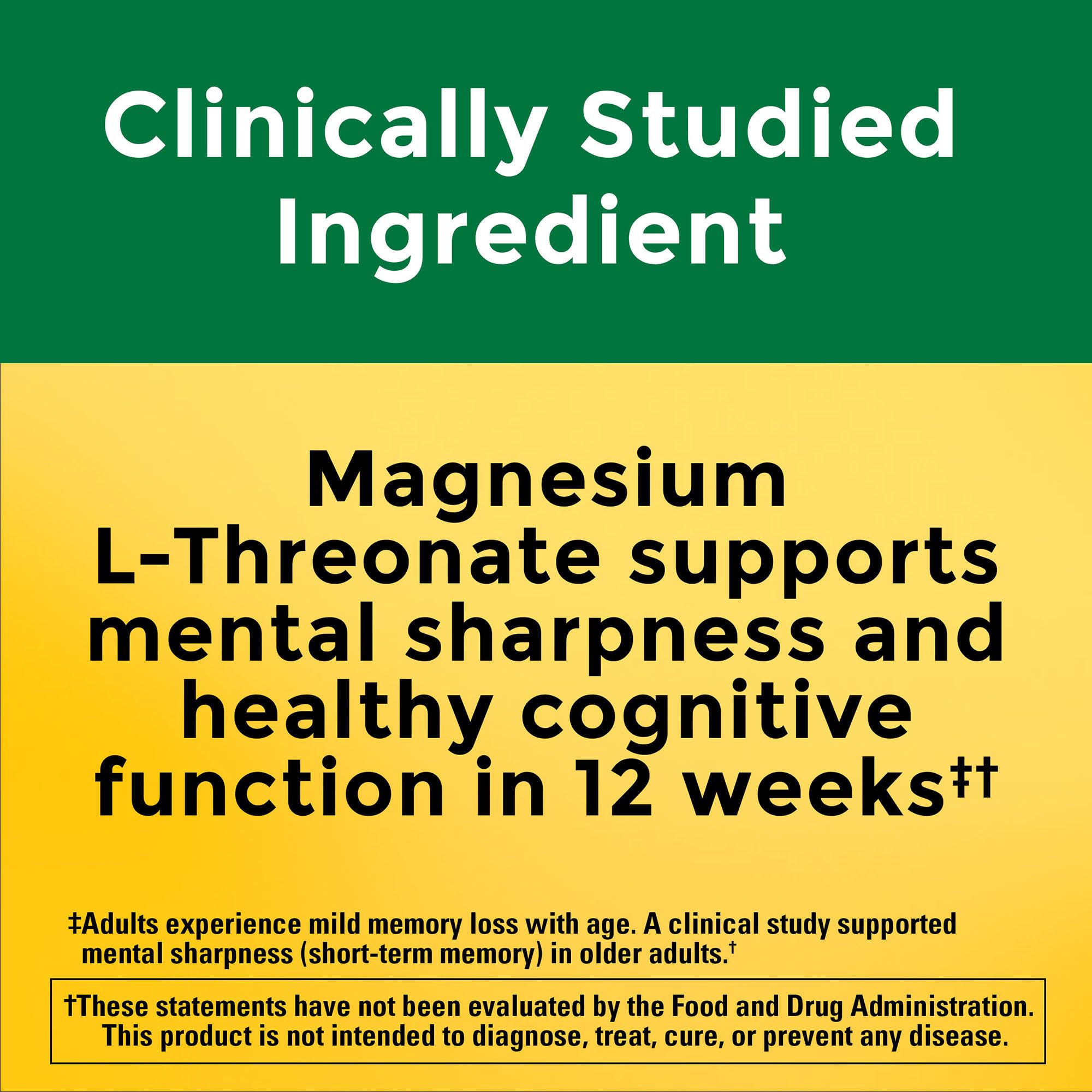 Nature Made Magnesium L-Threonate - gélules prêtes pour une posologie journalière.