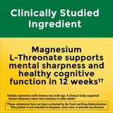 Nature Made Magnesium L-Threonate - gélules prêtes pour une posologie journalière.