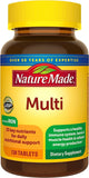 Nature Made Multi Complete, boîte et étiquette visibles, présentation pratique pour démarrer votre journée.