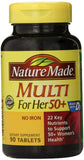 Nature Made Multi pour elle 50+ — bouteille de vitamines sans fer pour soutien nutritionnel quotidien
