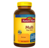 Nature Made Multi pour Homme – paquet et flacon prêts pour une utilisation durable.