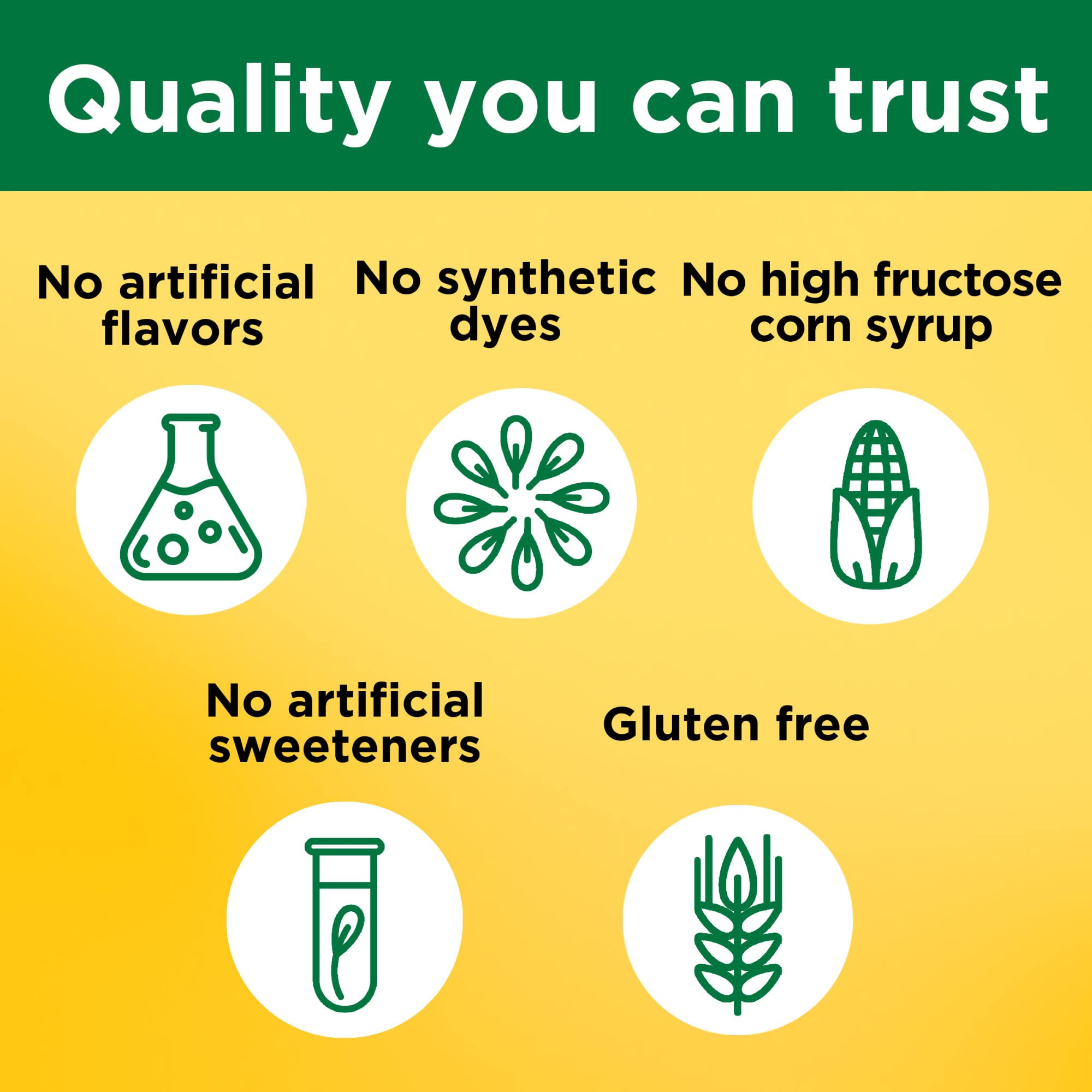 Sans gluten et sans arômes artificiels, consommation quotidienne