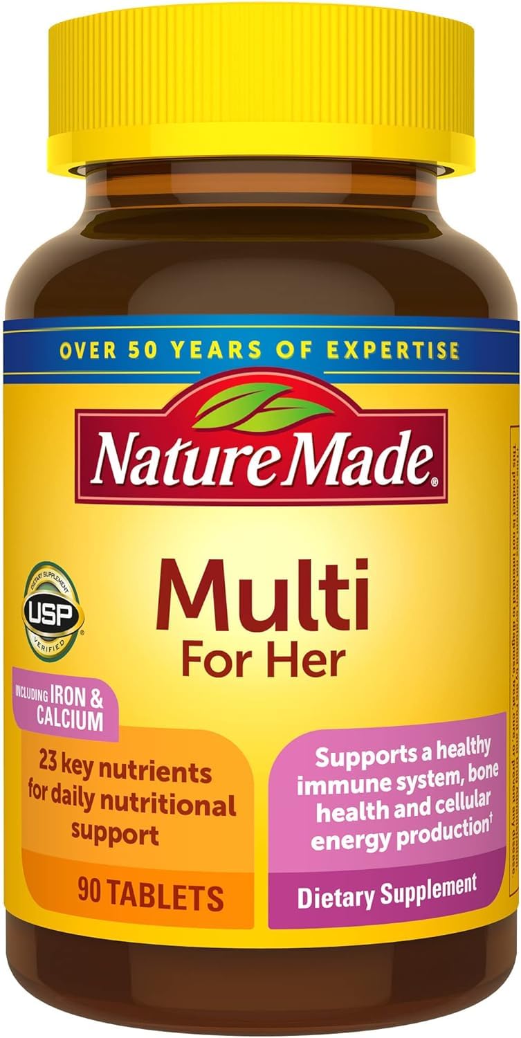Nature Made Multivitamine pour elle, flacon, soutien nutritionnel quotidien et énergie