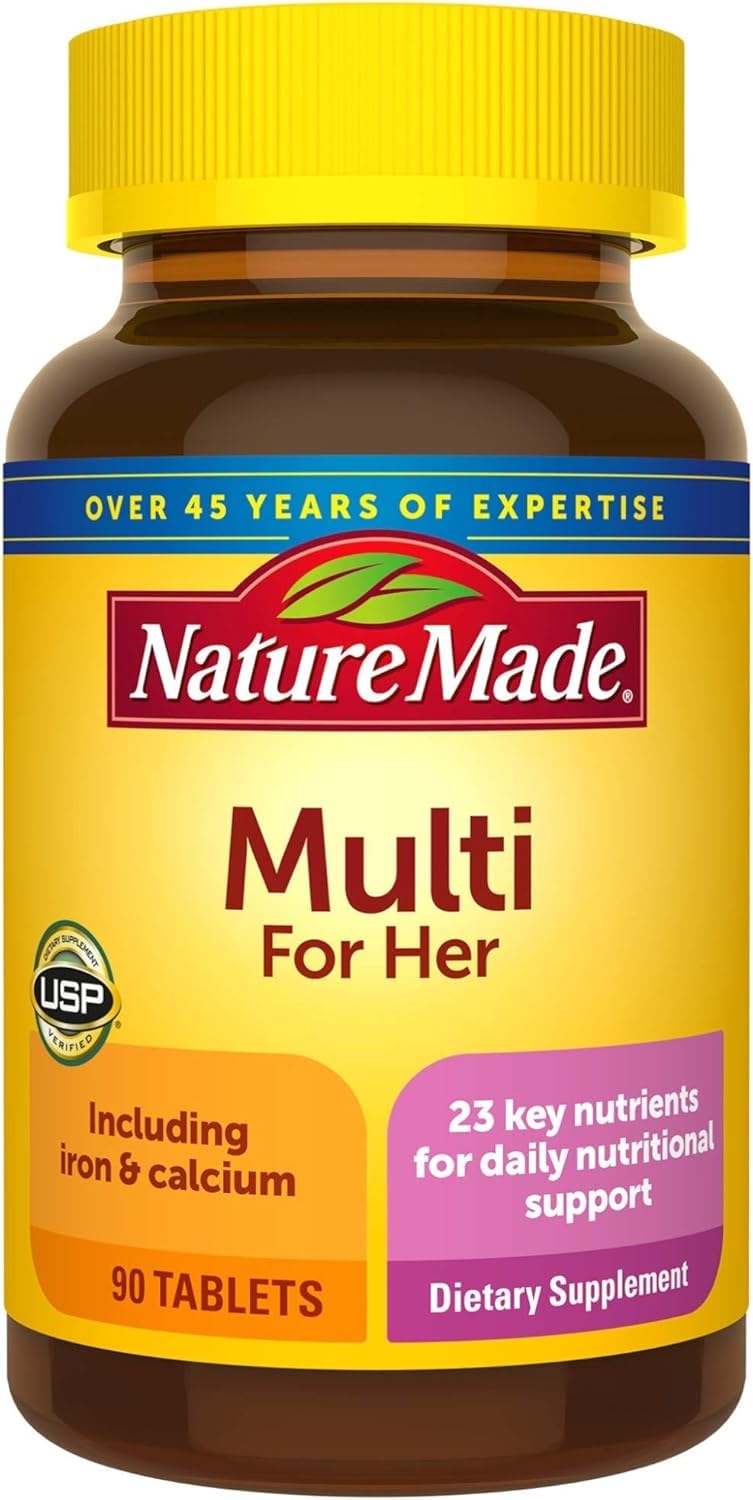 Nature Made Nm Essential Woman Multi, bouteille ouverte pour soutien énergétique quotidien