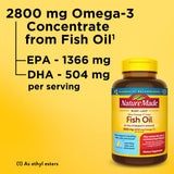 Flacon Nature Made Omega-3 au parfum citron, prise plus agréable