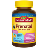 Nature Made Prenatal : bouteille de 110 gélules pratique pour la routine quotidienne.