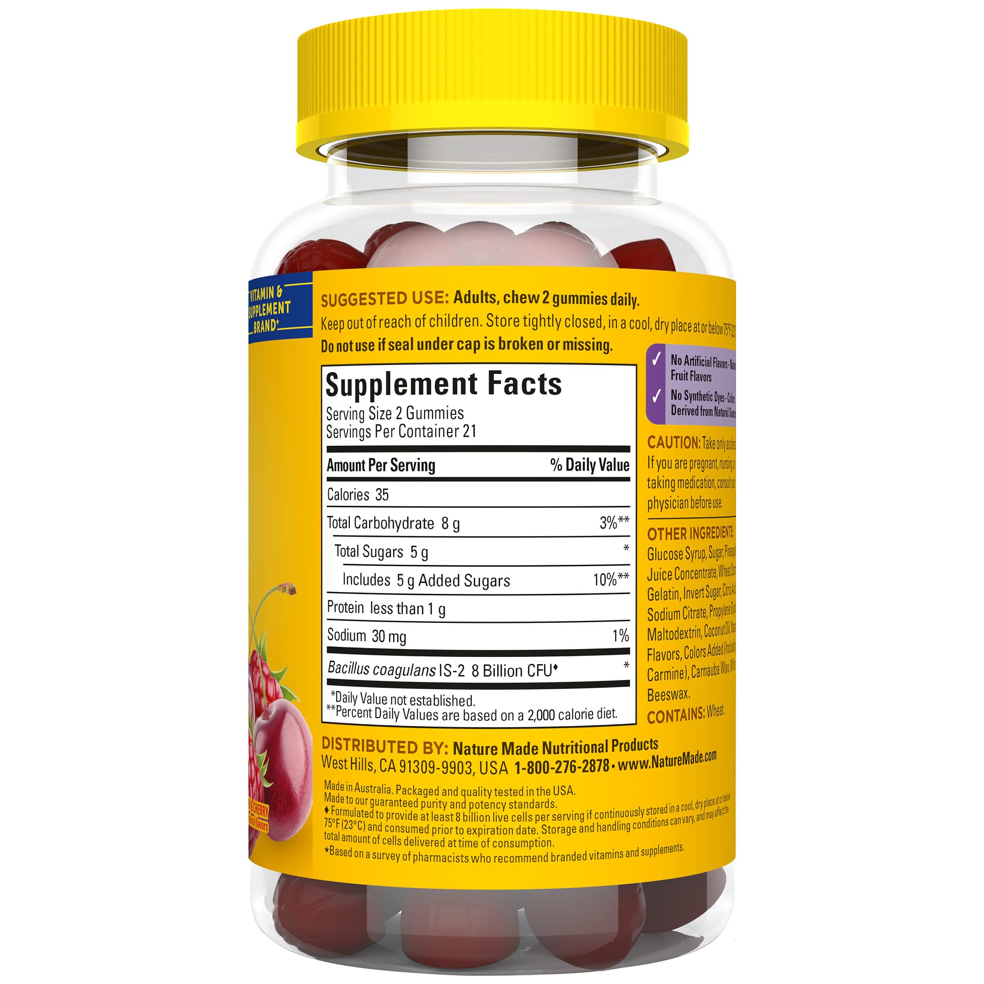 Nature Made Probiotiques Extra Strength — Pack 21 jours pour soutenir votre routine digestive